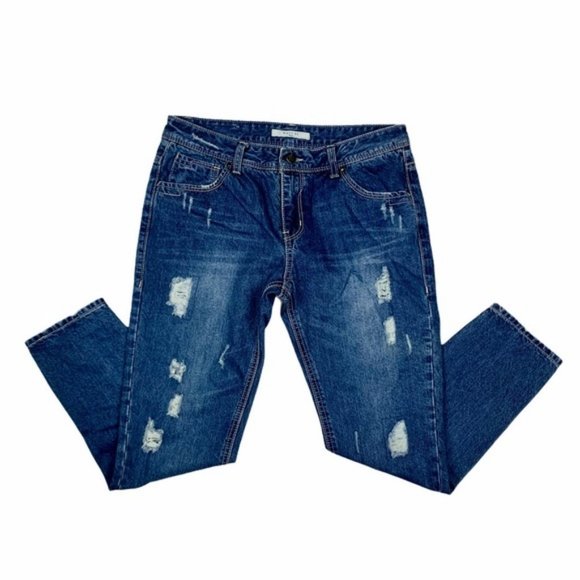 (Up To 50% Off SALE)  Must Be Distressed Denim Jeans - Picture 1 of 3